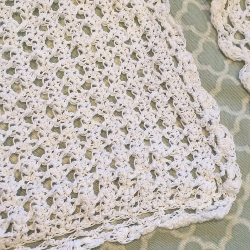 8pc Handmade Crochet Placemats & Coasters Set Of 4